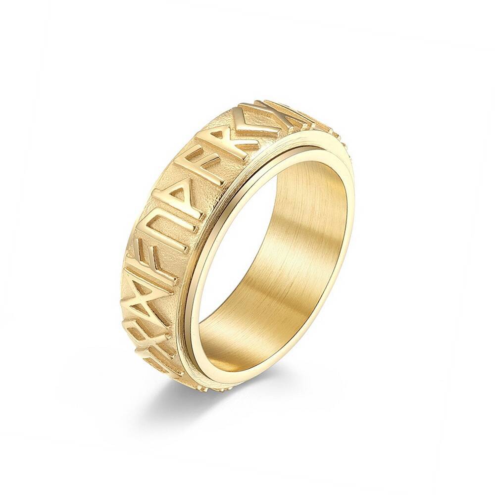 Herren Ring mit kunstvoller Gravur und luxuriöser Struktur Shop Nory