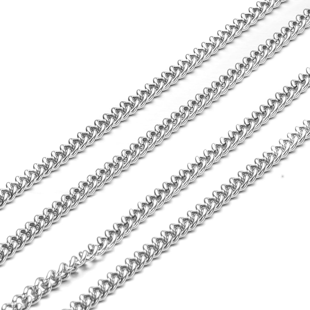 Herren Kette mit graviertem Kreuzanhänger aus hochwertigem Edelstahl Shop Nory