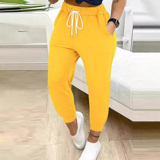 Damen Lässige Jogginghose mit Kordelzug, elastischem Komfortbund und schmalem Bündchen Shop Nory