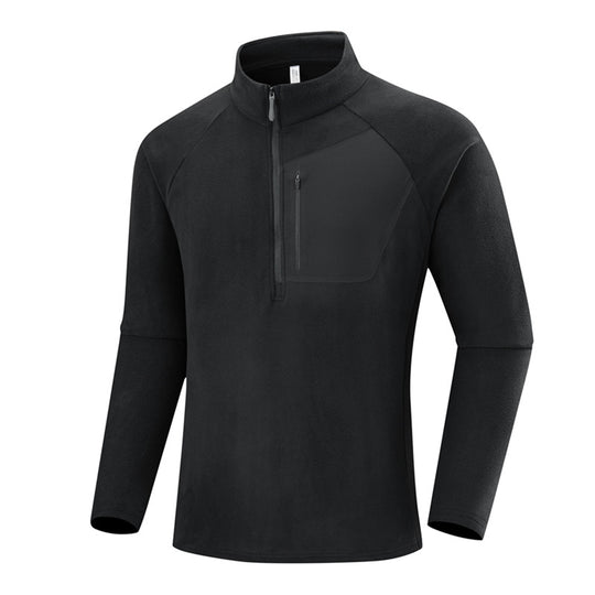 Herren Leichter Performance-Fleecepullover mit Viertel-Reißverschluss und Brusttasche Shop Nory