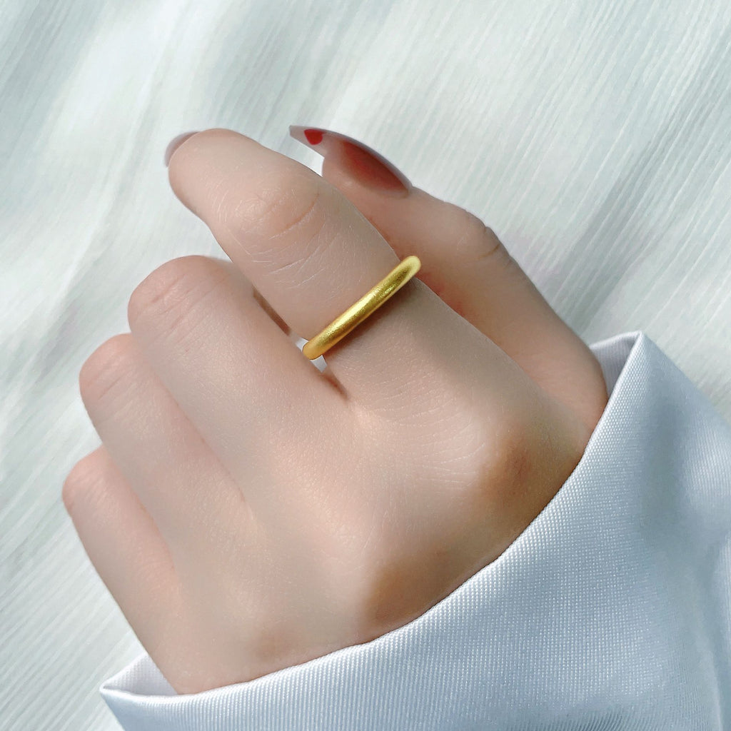 Damen minimalistischer Ring mit elegantem, geschliffenem Design Shop Nory