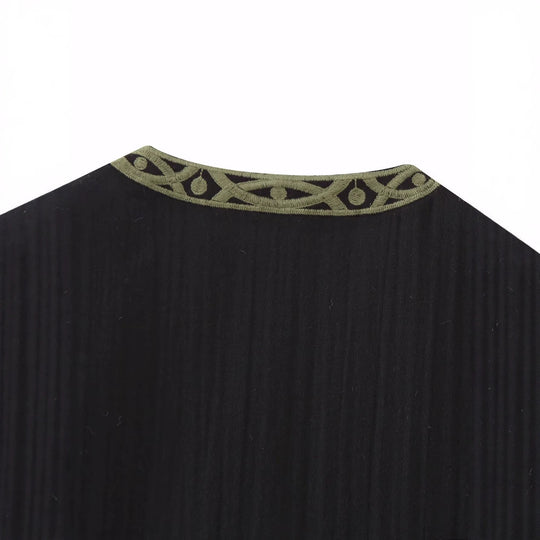 Damen Boho-Stickereiweste mit offenem Schnitt und floraler Zierstickerei Shop Nory