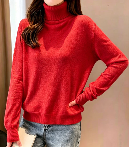 Damen Rollkragenpullover mit überschnittener Passform und gerippten Bündchen Shop Nory