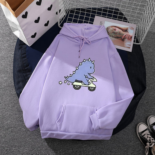 Damen nan Kapuzenpullover im Relaxed-Fit mit botanischer Frucht-Illustration und Kängurutasche Shop Nory