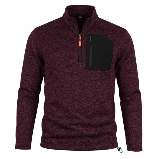 Herren Outdoor-Fleecepullover mit Halbzip und Brusttasche Shop Nory