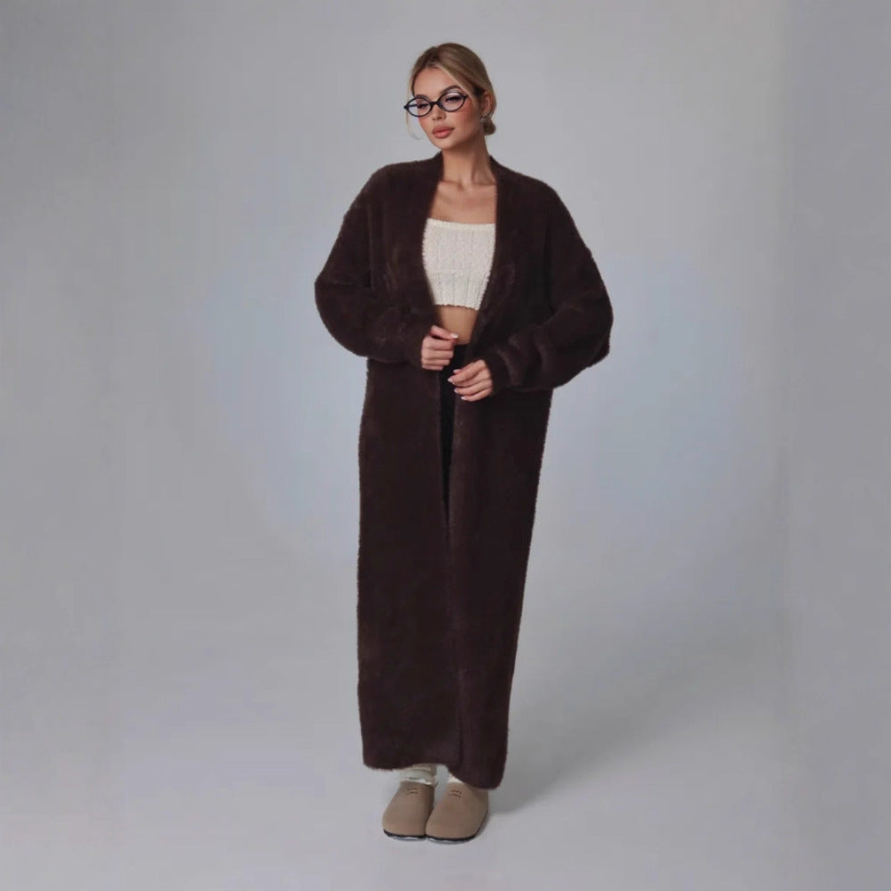 Damen Langer Wollmantel Shop Nory