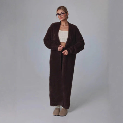 Damen Langer Wollmantel Shop Nory