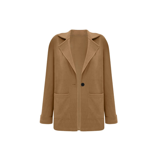 Damen Oversize Blazer-Cardigan mit Reverskragen, aufgesetzten Taschen und Krempelärmeln Shop Nory