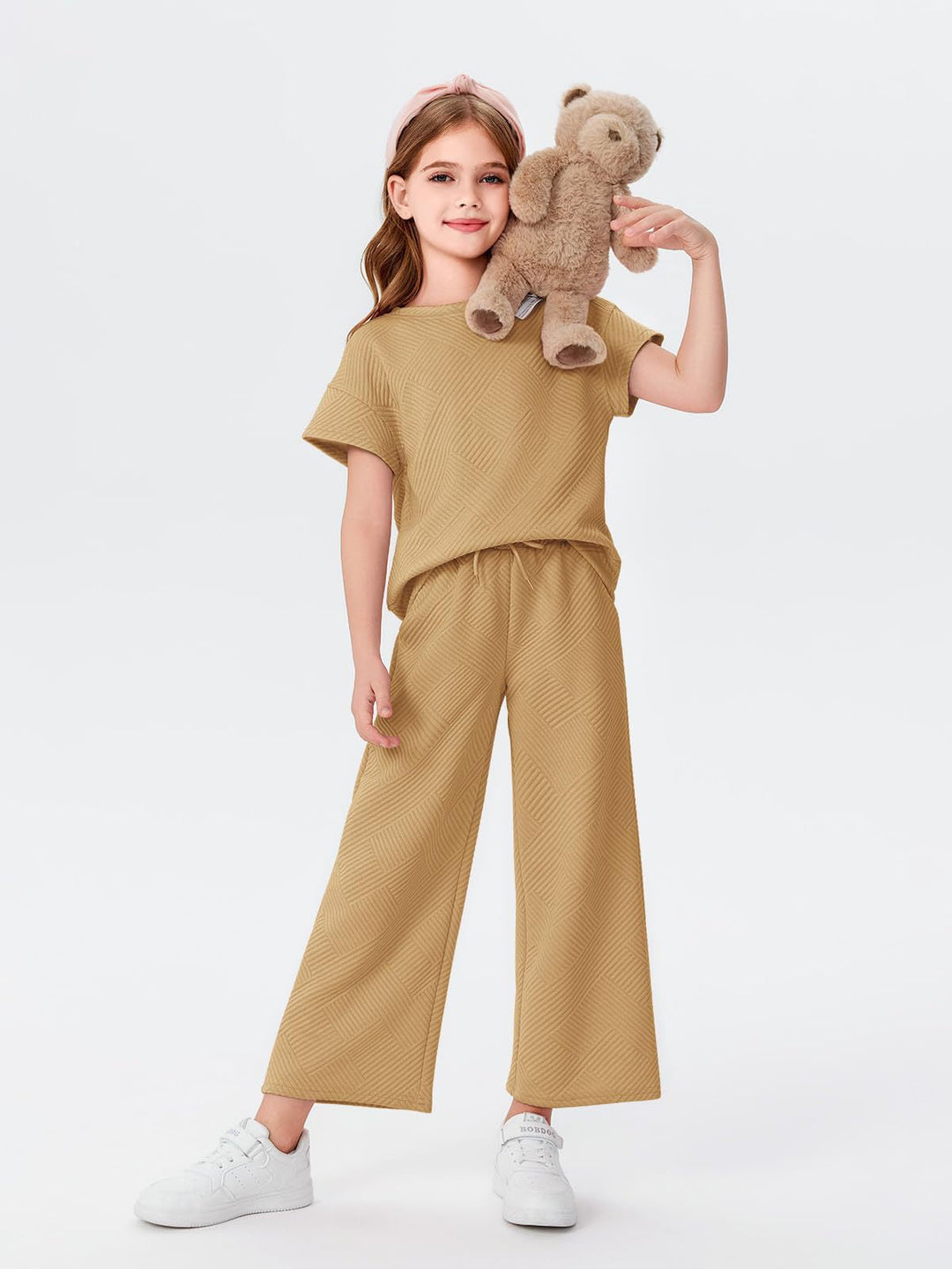 Damen lässiges Schlafanzug-Set mit weitem Oberteil und lockeren Hosen Shopnory