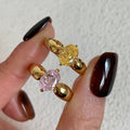Damenring mit exquisitem ovalem Edelsteinbesatz Shop Nory