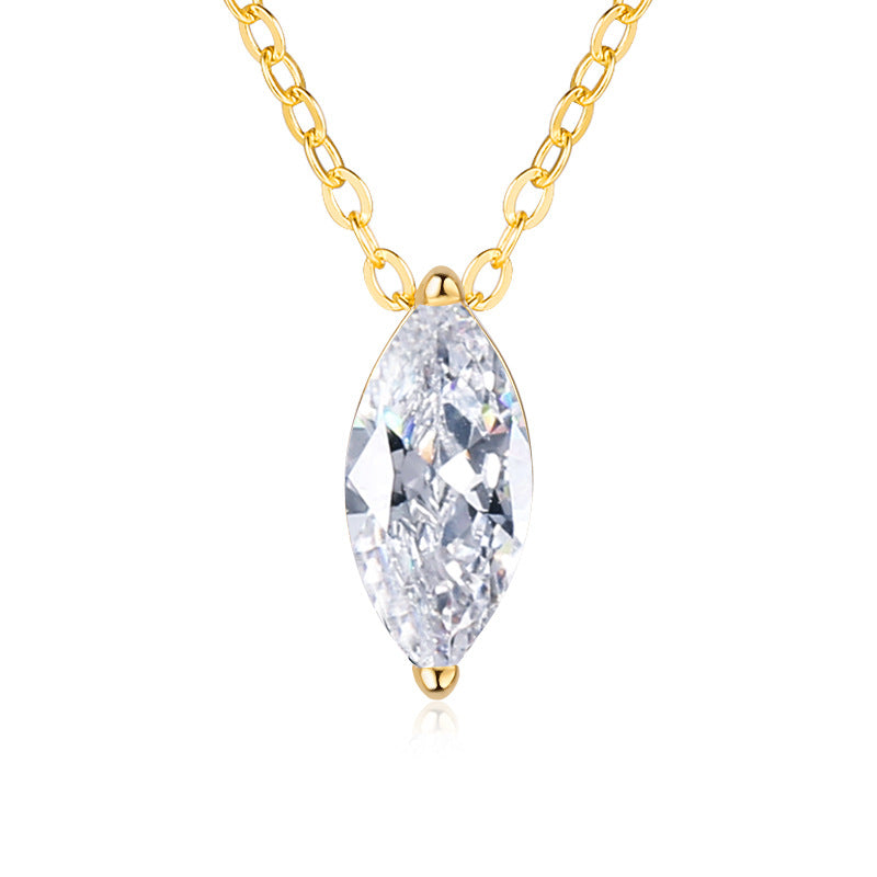 Damen Halskette mit elegantem Marquise-Anhänger Shop Nory