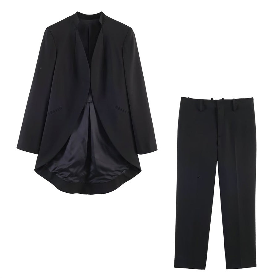 Damen Hochtaillierte elegante Anzughose mit Bügelfalte und geradem Bein Shop Nory