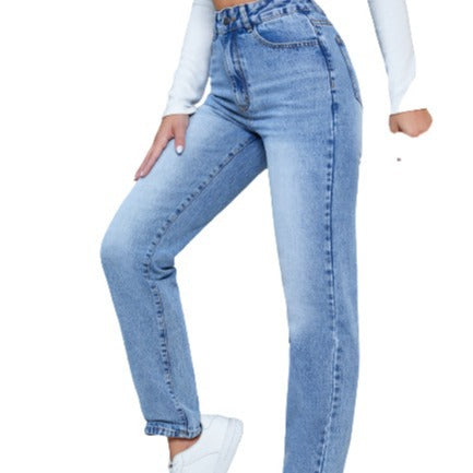 Damen Hoch taillierte Jeans mit schmalem Schnitt