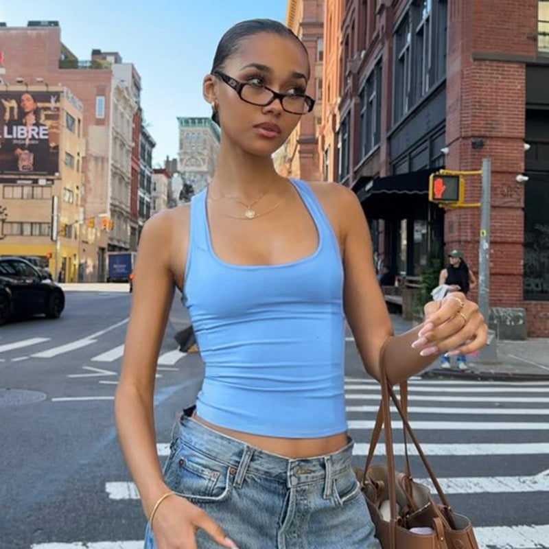Damen Sportliches Tanktop mit breiten Trägern