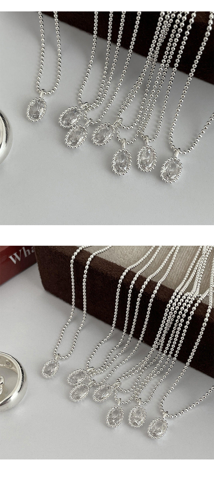 Damen elegante Halskette mit Kristall Shop Nory