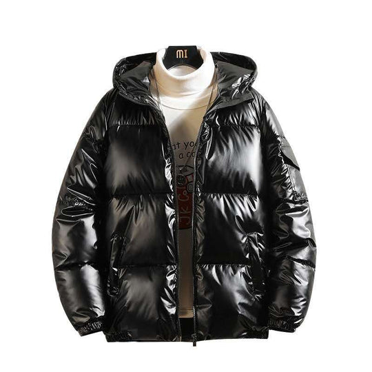 Unisex nan glänzende Steppjacke mit Kapuze, wasserabweisender High-Shine-Oberfläche und wärmender synthetischer Füllung Shop Nory
