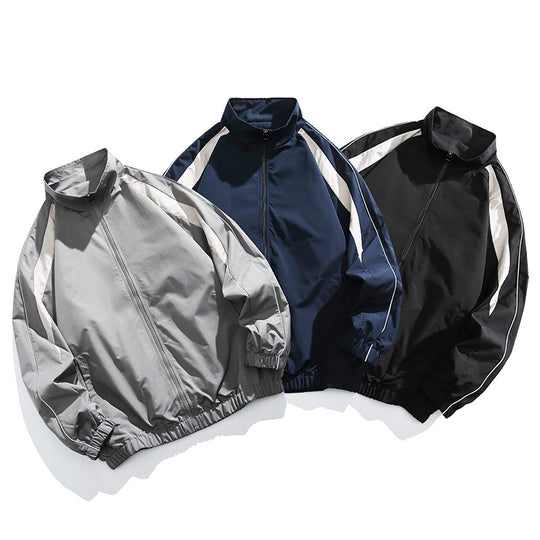 Herren Sportliche Trainingsjacke mit hohem Kragen Shop Nory