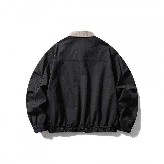 Herren Leichte Harringtonjacke mit Cordkragen und elastischem Saum Shop Nory