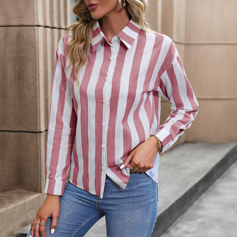 Damen Elegante Bluse mit Streifen Shop Nory