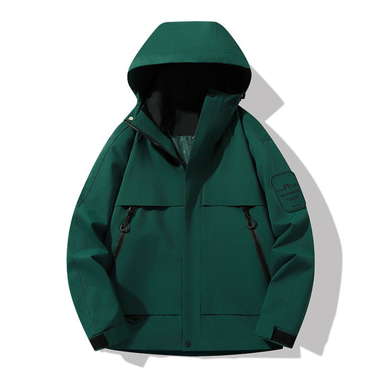 Herren multifunktionale Wasserfeste Softshell-Regenjacke mit abnehmbarer Fleece-Innenjacke Shop Nory