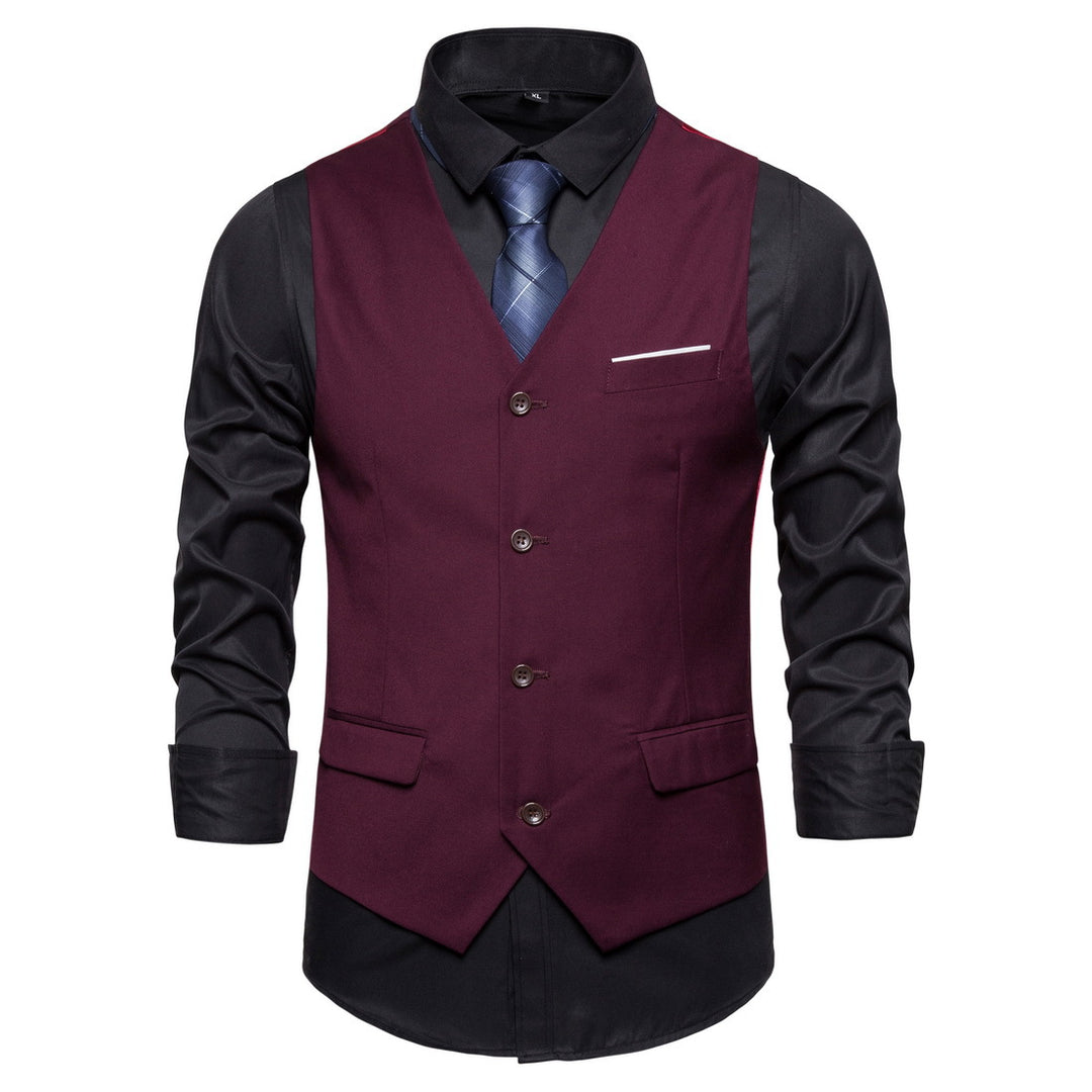 Herren Anzugweste in tailliertem Slim-Fit mit V‑Ausschnitt und Pattentaschen Shop Nory
