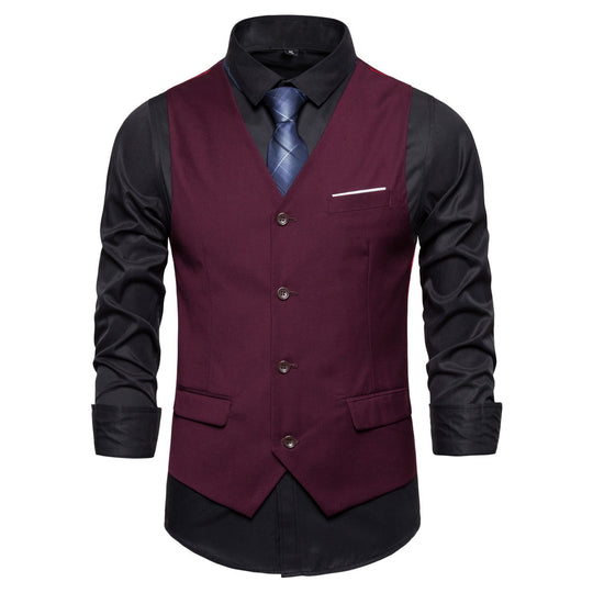 Herren Anzugweste in tailliertem Slim-Fit mit V‑Ausschnitt und Pattentaschen Shop Nory