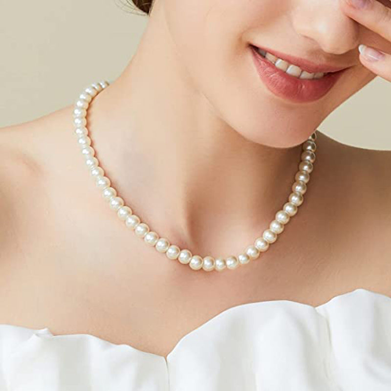 Damen Perlenhalskette mit verlängerbarem Verschluss Shop Nory