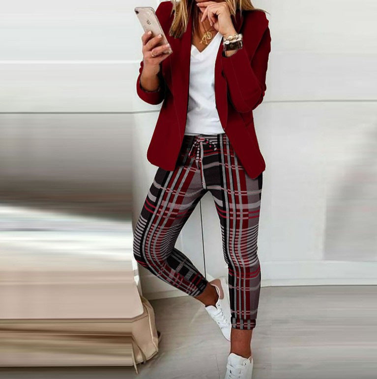 Damen Karierte Slim-Fit Jogginghose mit Tunnelzug und Knöchellangem Schnitt Shop Nory