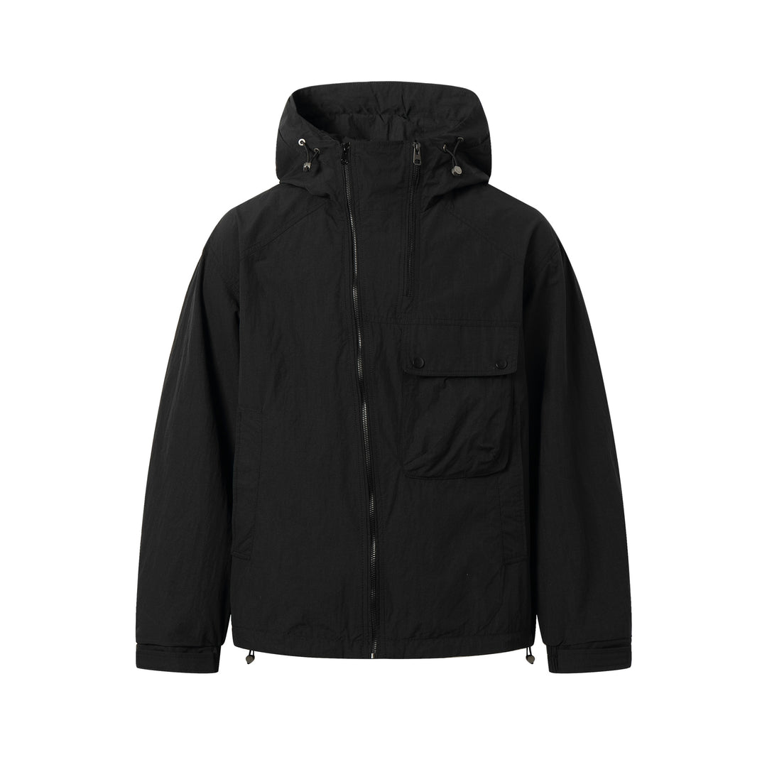 Unisex Leichte technische Kapuzenjacke im Boxy‑Schnitt mit Utility‑Taschen Shop Nory