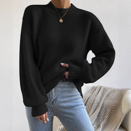 Damen Oversize Feinstrickpullover mit angedeutetem Mohair‑Effekt und verlängerten Rippbündchen Shop Nory