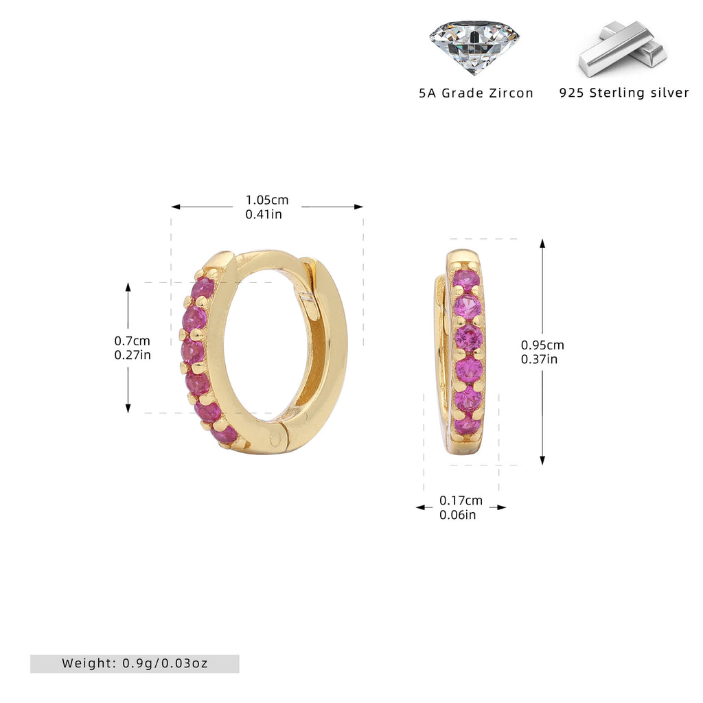 Damen Creolen mit funkelnden Zirkonsteinen und hochwertigem 925 Sterling Silber Shop Nory