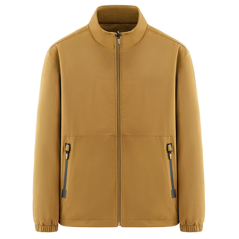 Herren Minimalistische technische Allwetter-Softshelljacke mit Stehkragen und wasserabweisenden Reißverschlüssen Shop Nory