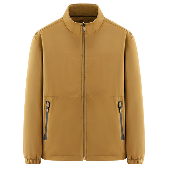 Herren Minimalistische technische Allwetter-Softshelljacke mit Stehkragen und wasserabweisenden Reißverschlüssen Shop Nory
