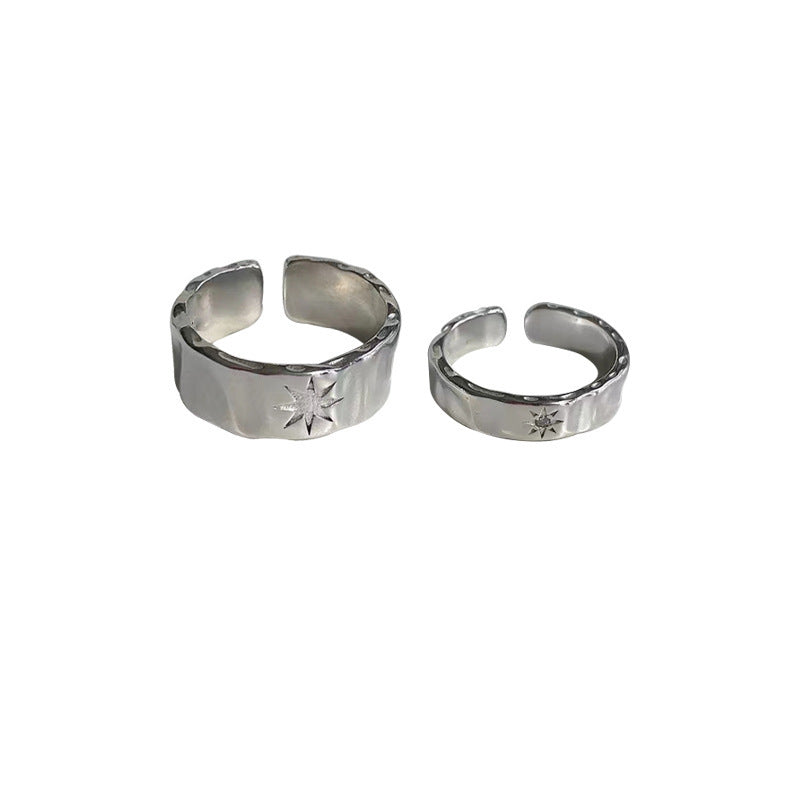 Damen Offener Ring mit strahlendem Sternmotiv und hochwertigem Design Shop Nory