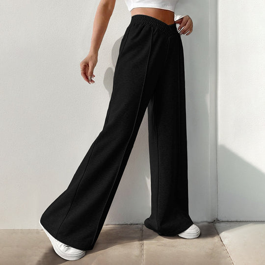 Damen Weite Sweatpants mit V-förmigem Taillenbund Shop Nory