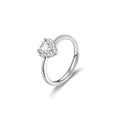 Damen Zarter Ring mit Herzdesign und funkelnden Zirkonia Shop Nory