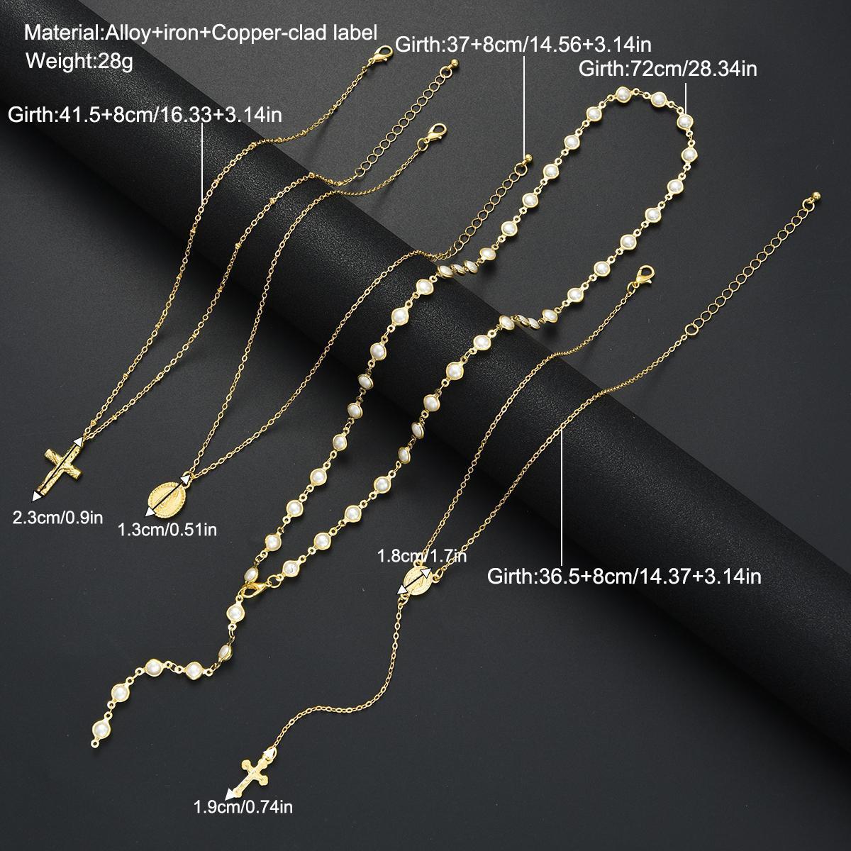 Damen Halsketten-Set mit eleganten Anhängern und Perlenakzenten Shop Nory