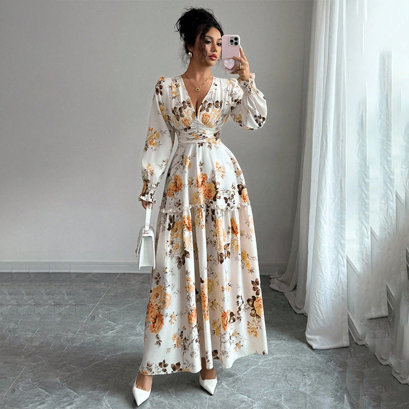 Damen Maxikleid mit floralen Details Shop Nory
