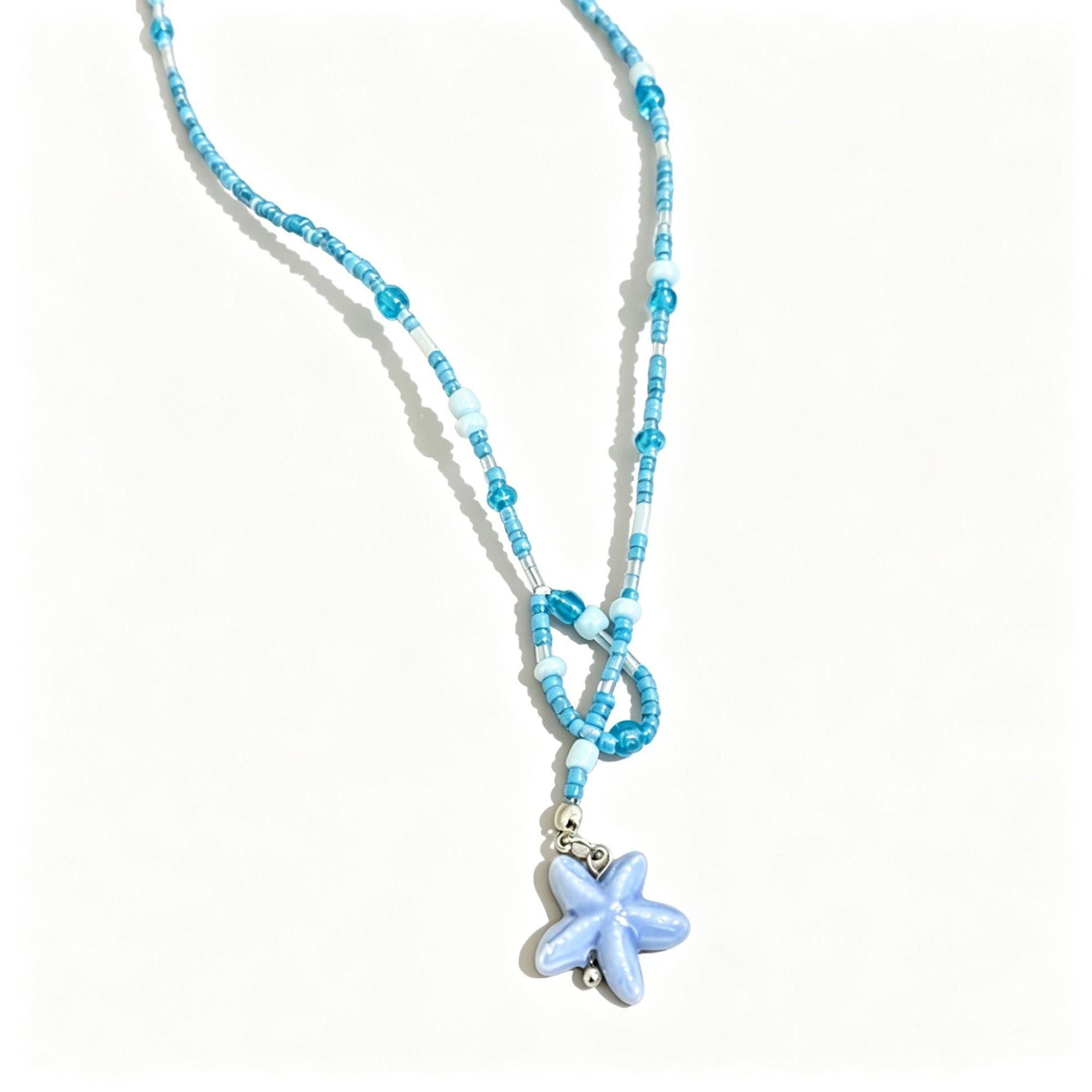 Damen Kette mit handgefertigtem Blumenanhänger Shop Nory