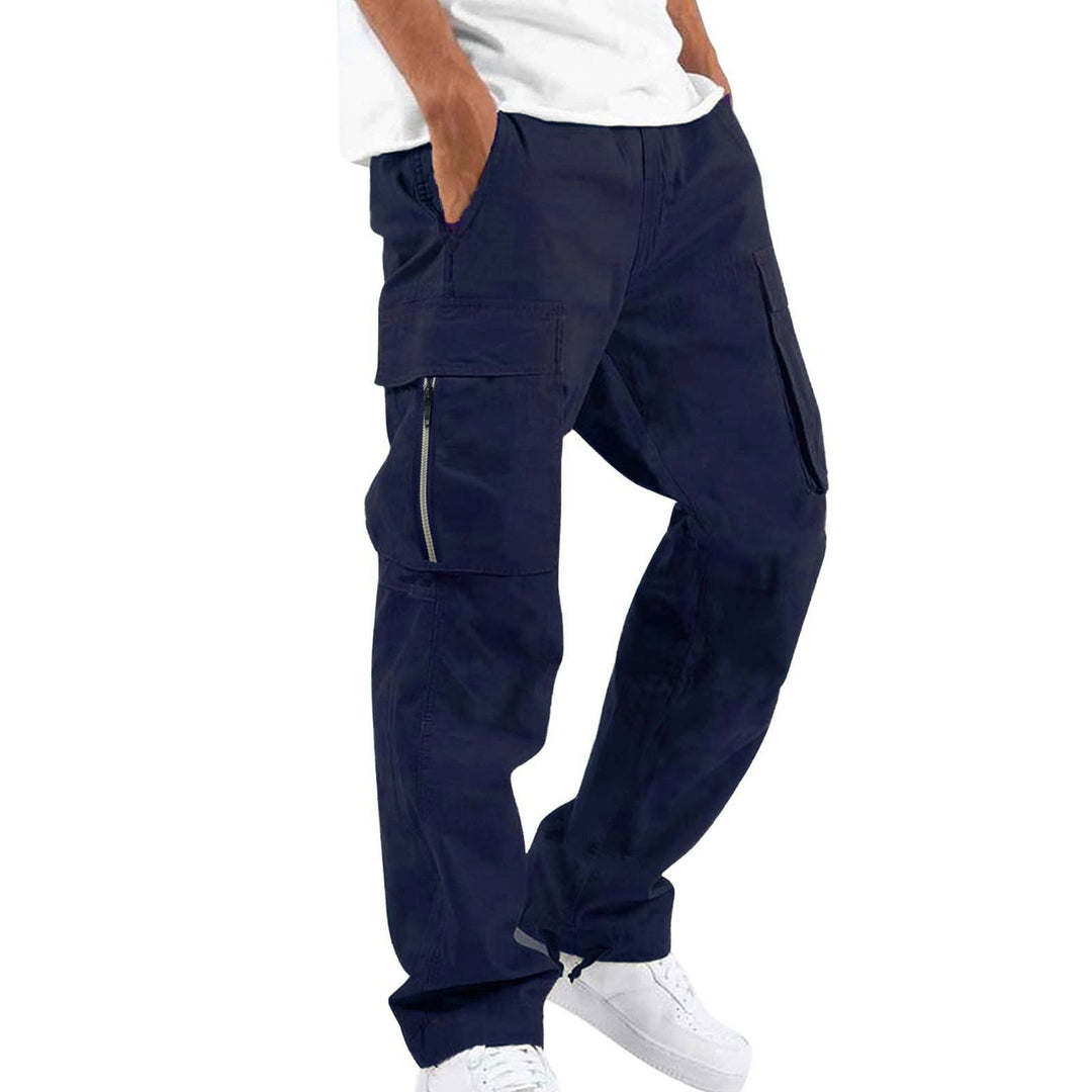 Herren robuste Cargo-Jeans mit seitlichen Reißverschlusstaschen