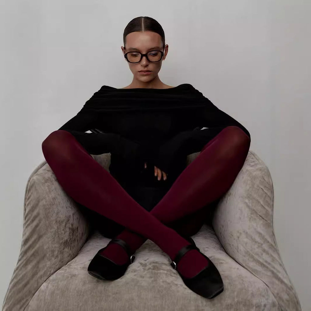 Damen Elegantes Off-Shoulder Oberteil mit geschmeidiger Textur und ausgestellten Ärmeln