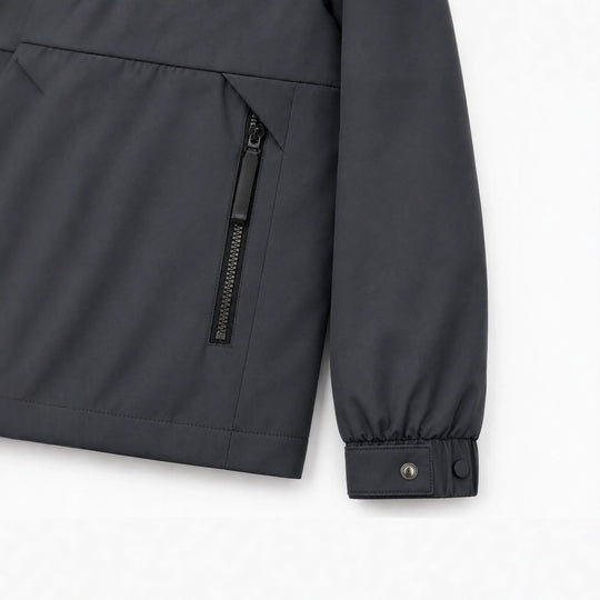 Herren leichte winddichte Softshell‑Kapuzenjacke mit kariert gefütterter Kapuze Shop Nory