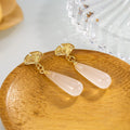 Damen elegante Tropfenohrringe mit feinem Goldakzent Shop Nory