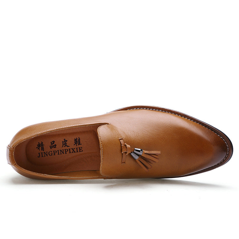 Damen Luxus Loafers aus echtem Leder mit modischen Fransen