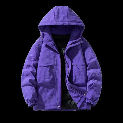 Herren Gepolsterter Ripstop-Parka mit Kapuze Oversize-Schnitt und integrierter Umhängetasche Shop Nory