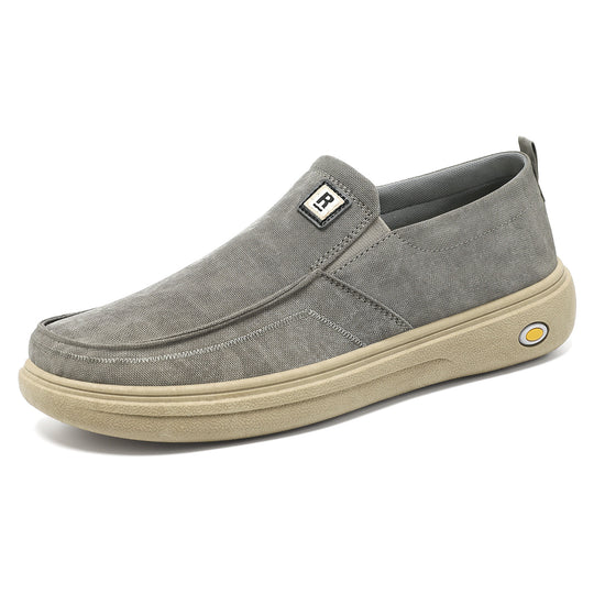Herren nan lässiger Canvas-Slip-On Freizeitschuh mit Memory-Fußbett und stoßdämpfender Gummisohle Shop Nory