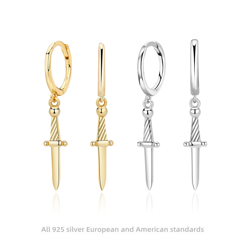 Damen Ohrhänger mit elegantem Schwertanhänger aus hochwertigem 925 Sterling Silber Shop Nory