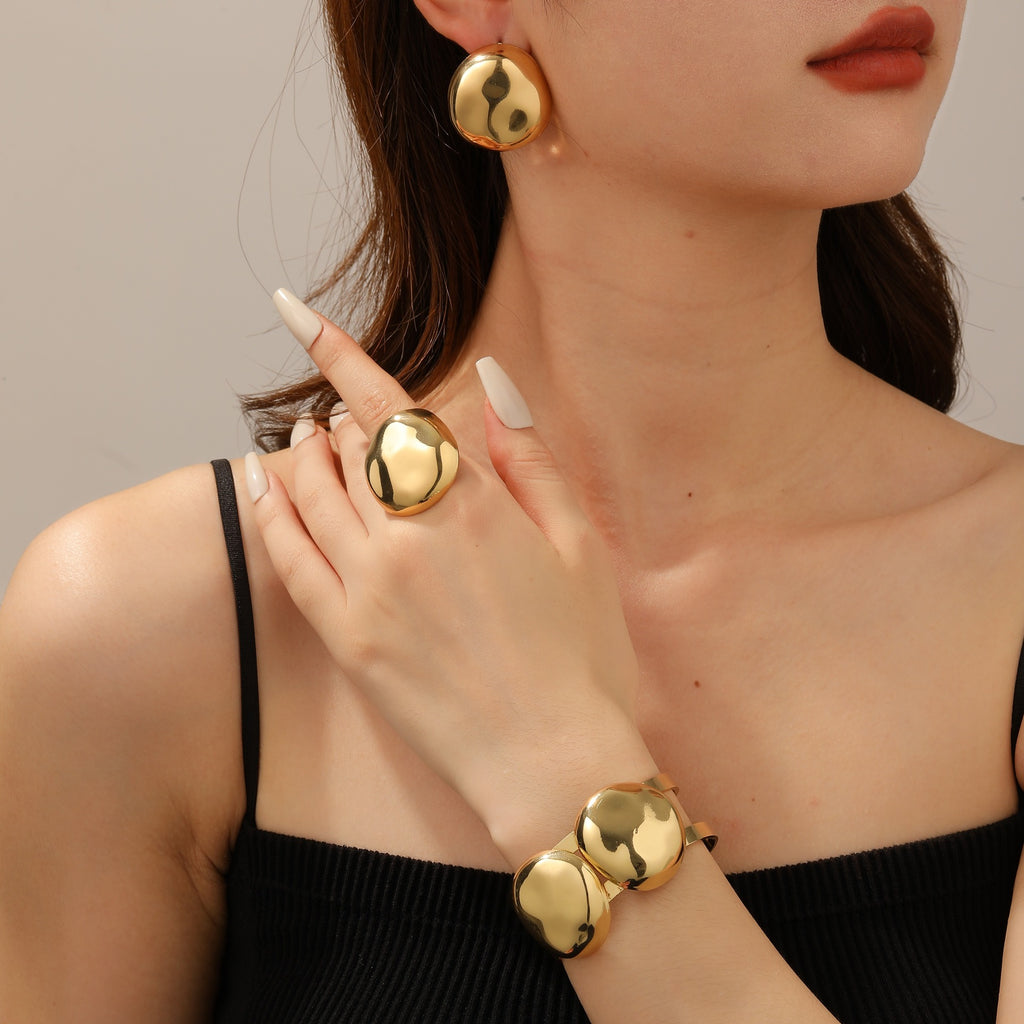 Damen Ohrringe mit klassischem, glänzendem Kugeldesign Shop Nory