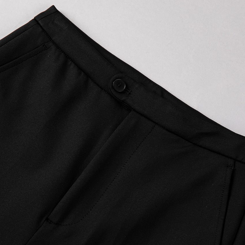 Damen Hochtaillierte klassische Anzughose mit Bügelfalte und schmalem Bein Shop Nory