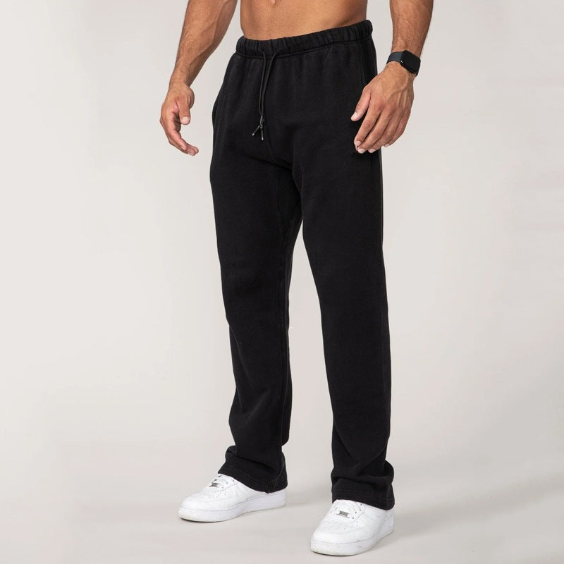 Herren nan Straight‑Leg Sweatpants aus French‑Terry mit elastischem Komfortbund und Kordelzug Shop Nory